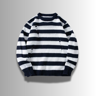 FMECB- Ripped Striped Sweater