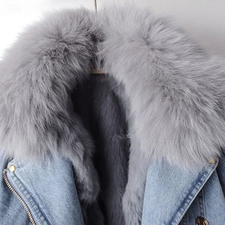 FMECB - Fur Trim Denim Jacket