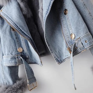 FMECB - Fur Trim Denim Jacket
