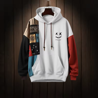 FMECB- Patchwork Smile Hoodie