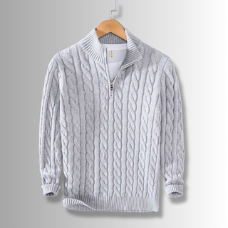 FMECB- Soft Braided Quarter Zip Sweater