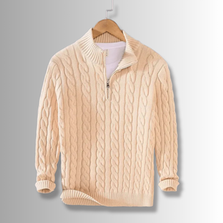 FMECB- Soft Braided Quarter Zip Sweater
