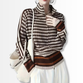 FMECB- Houndstooth zip-up