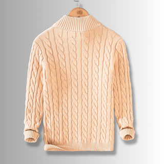 FMECB- Soft Braided Quarter Zip Sweater