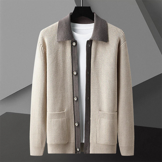 FMECB- Jacket Collar Knitted Cardigan