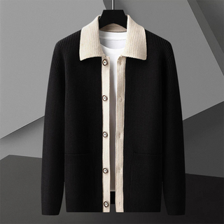 FMECB- Jacket Collar Knitted Cardigan