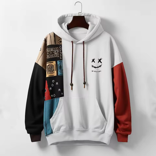 FMECB- Patchwork Smile Hoodie
